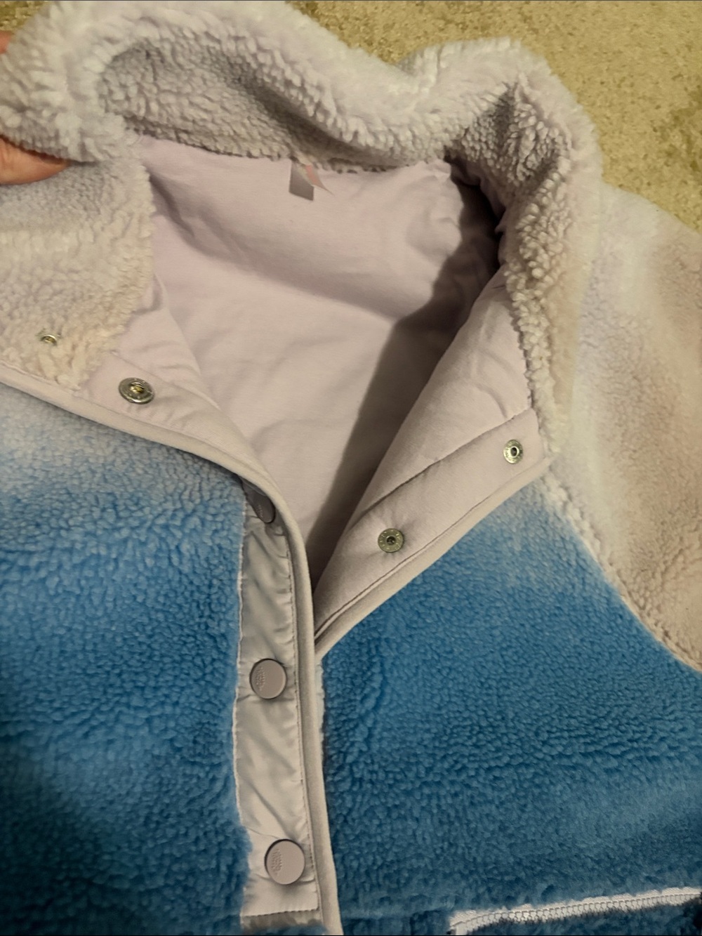 Free People Indigo Ombre Sherpa Jacket Hit the slopes - Picture 2 of 6